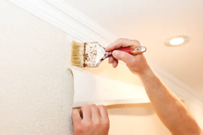 Pose de papier peint à Urau — revêtements muraux et toiles de verre